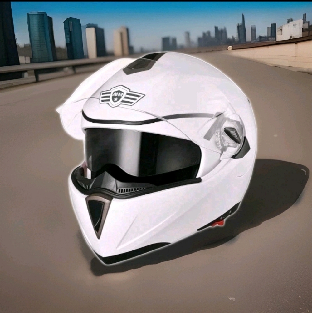 AHR Run M Dual Visor Modular Flip Up Full Face Helmet DOT